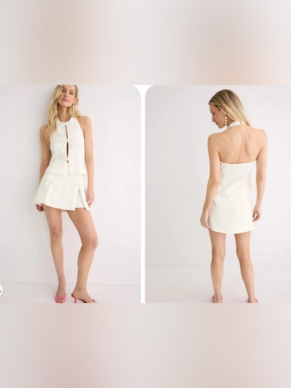Vici Halter Tie Up Detail Top & Matching Skort